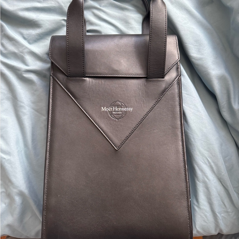 Two Bottle Leather Wine Tote